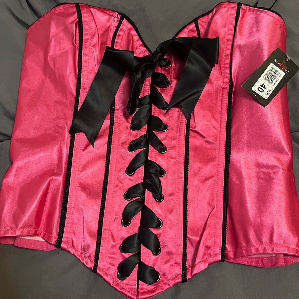 Pink and Black Corset